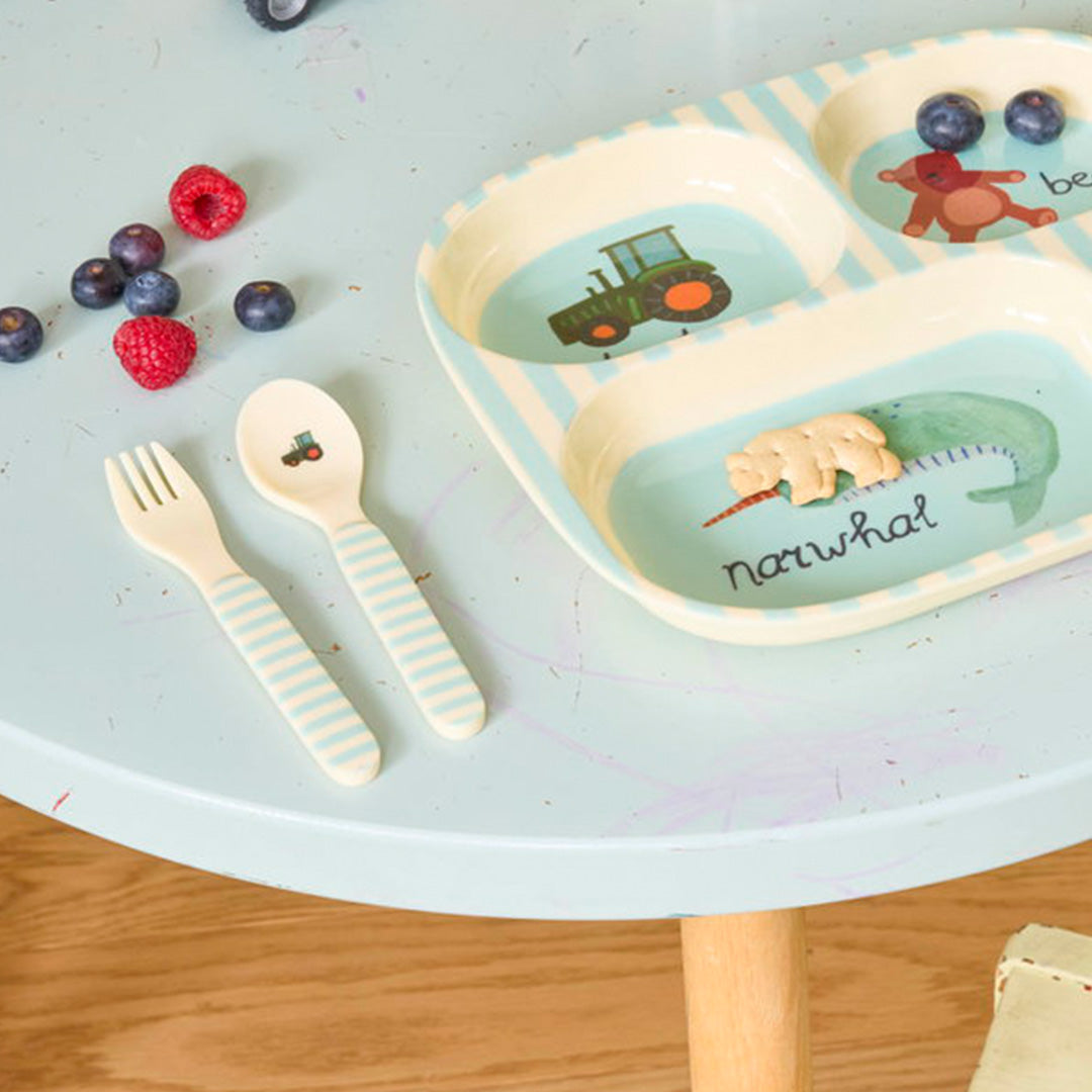 rice couverts pour enfants abc - bleu - 2 pcs