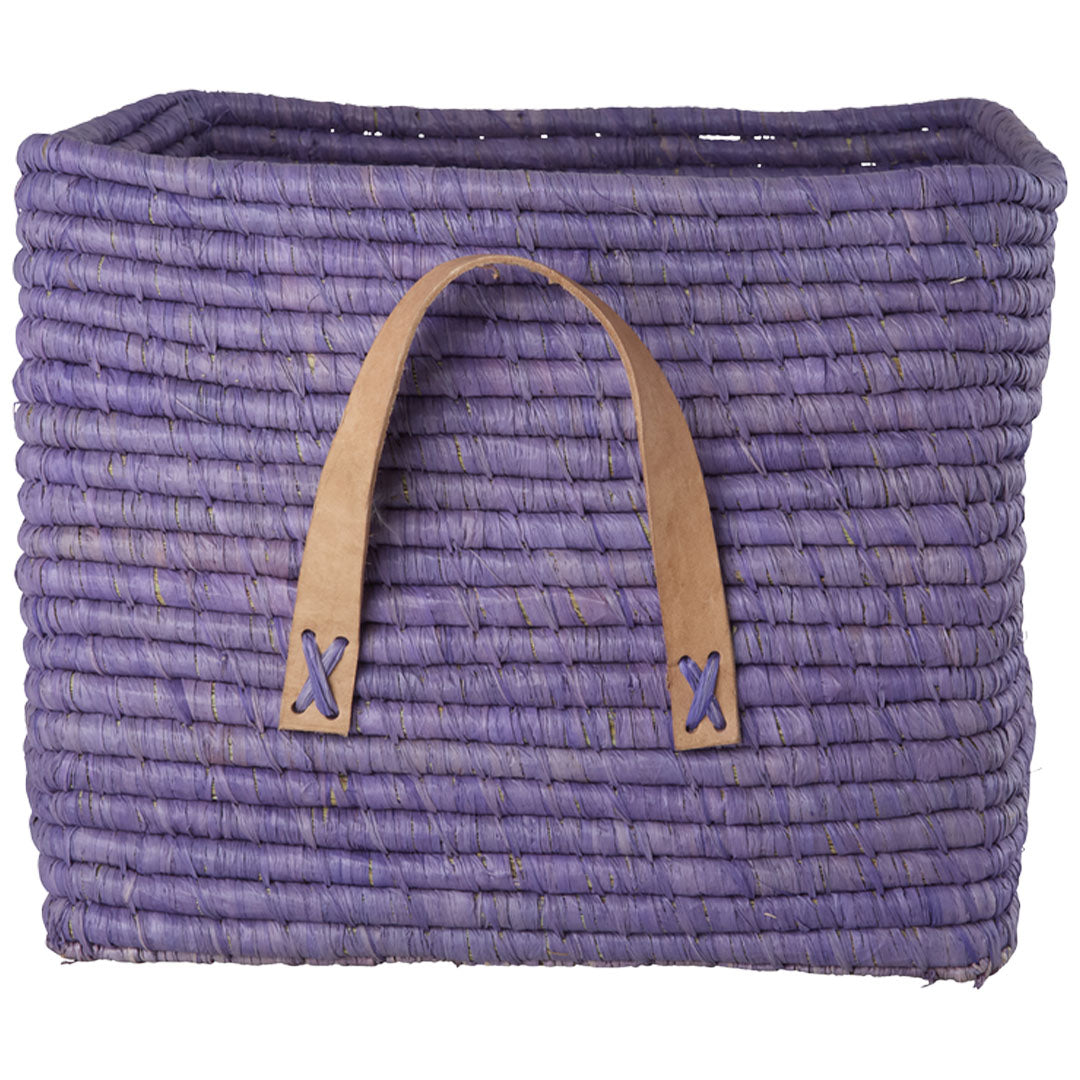 rice opbergmand raffia - dark lavender | BSRAT-30DLA | 