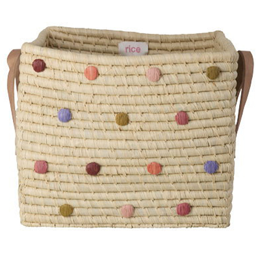 rice opbergmand raffia - dots | BSRAT-30DOTAW26 | 