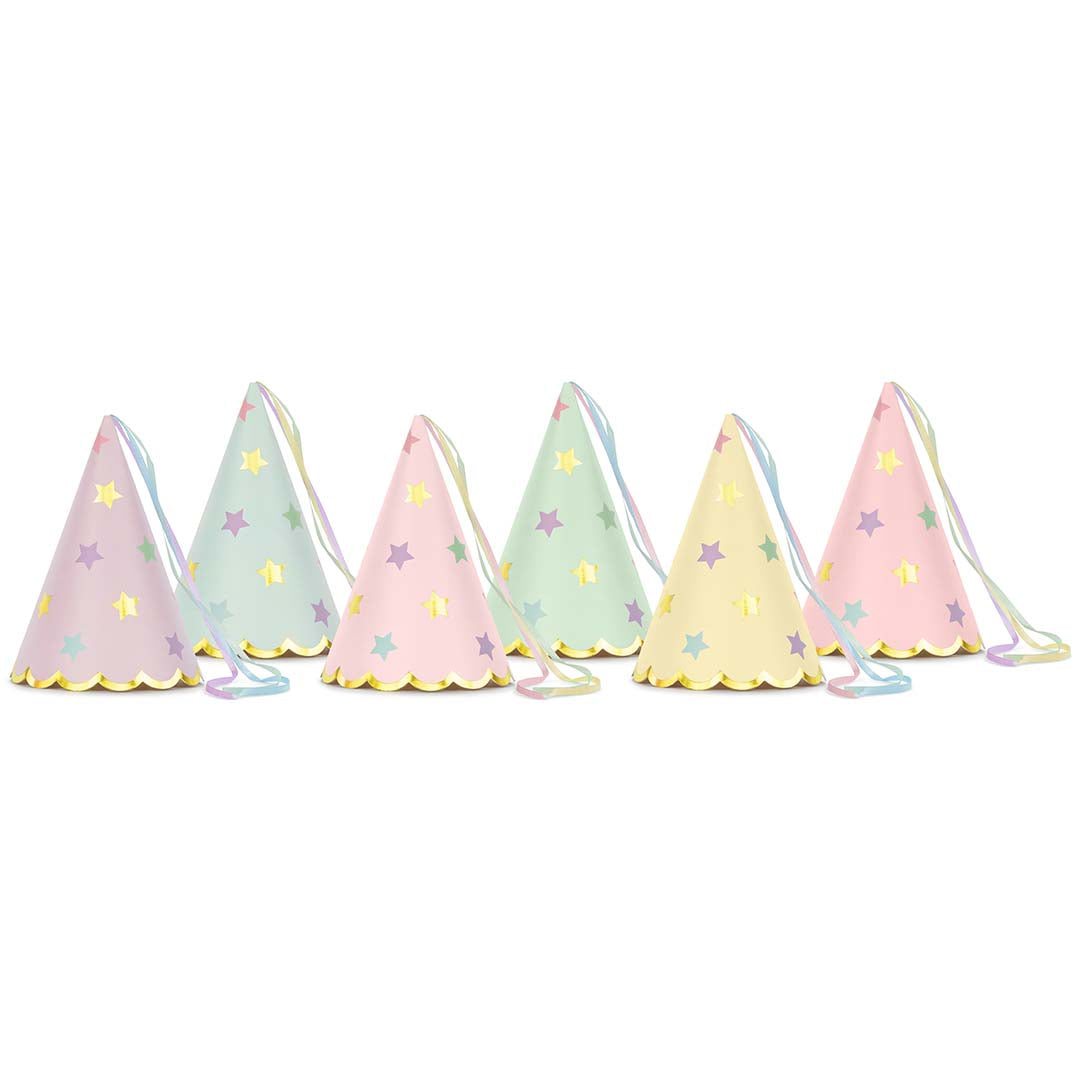 partydeco feesthoedjes - sterren - 6st | CPP28 | 1