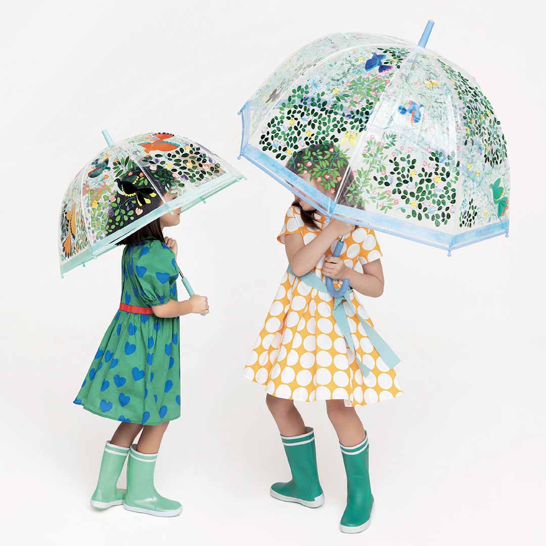 djeco parapluie pour enfants fleurs et oiseaux