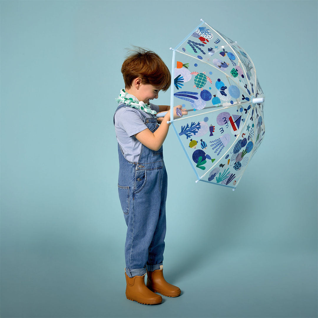 djeco parapluie enfant animaux marins