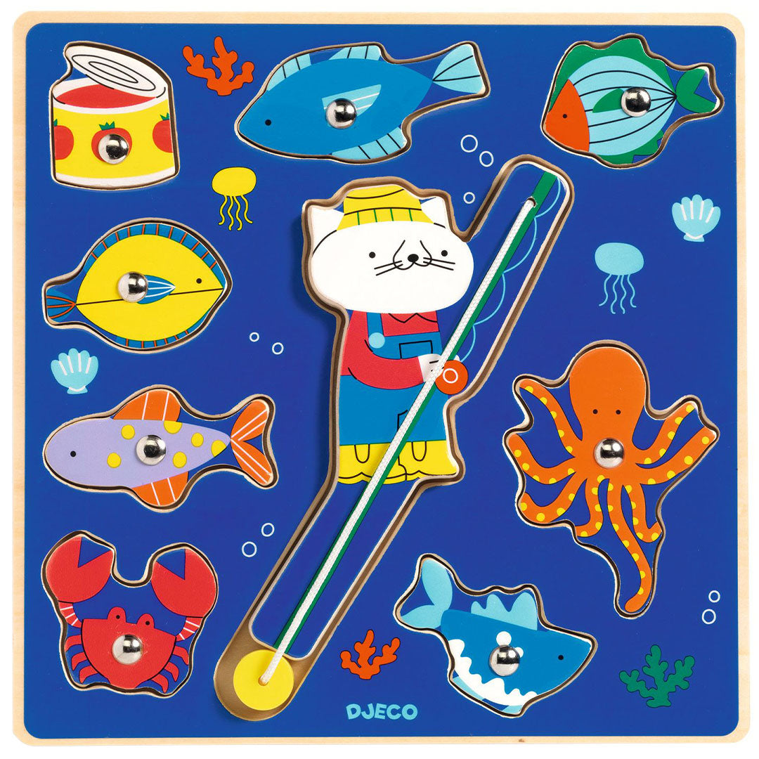 djeco magnetische puzzel puzz & fish - 9st | DJ01080 | 0