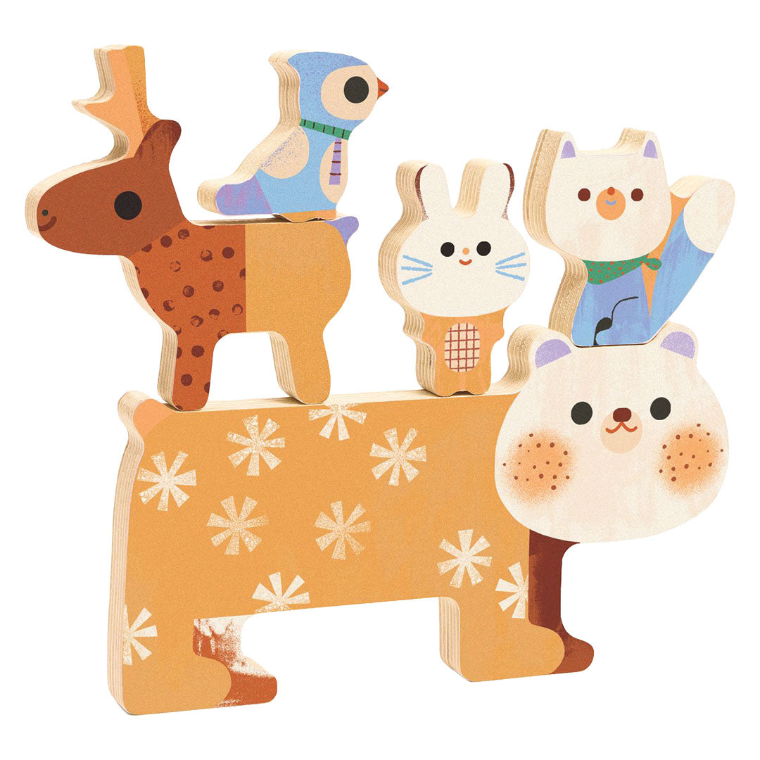 djeco houten puzzel woody stack - 5st | DJ01090 | 0