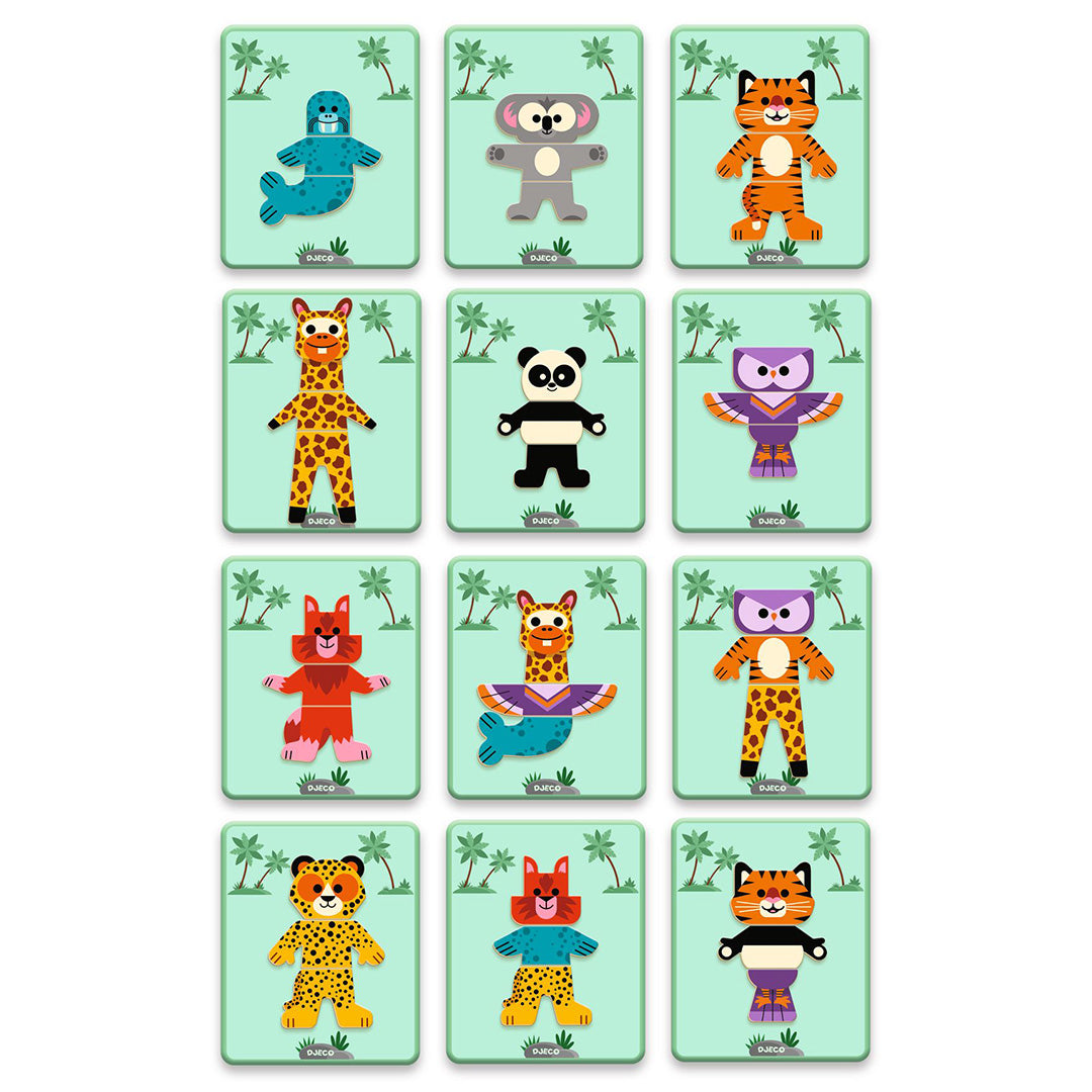 DJ03070 | djeco magneetset inzebox mix 'n' match - 24st | 5