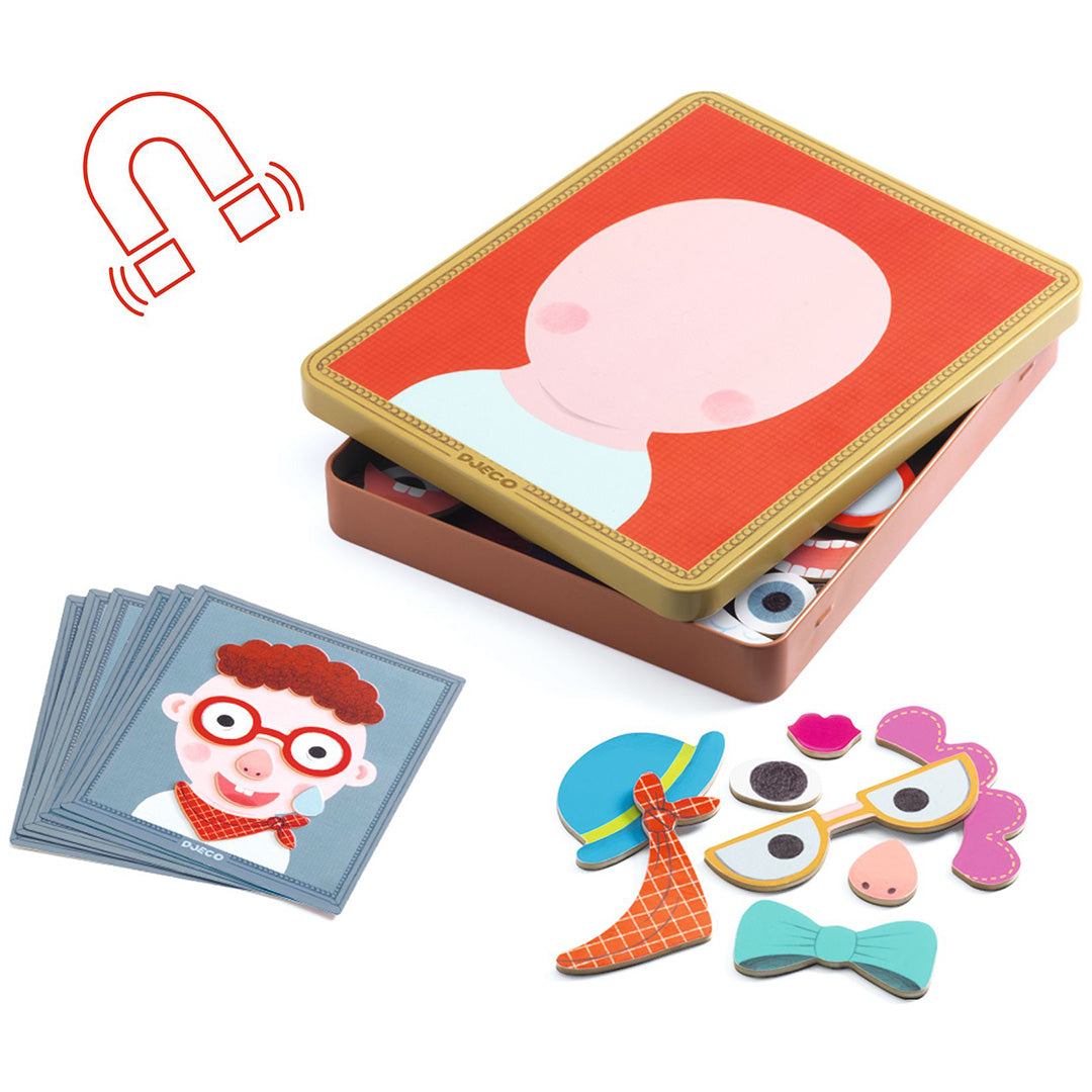 DJ03072 | djeco magneetset inzebox portraits - 39st | 2
