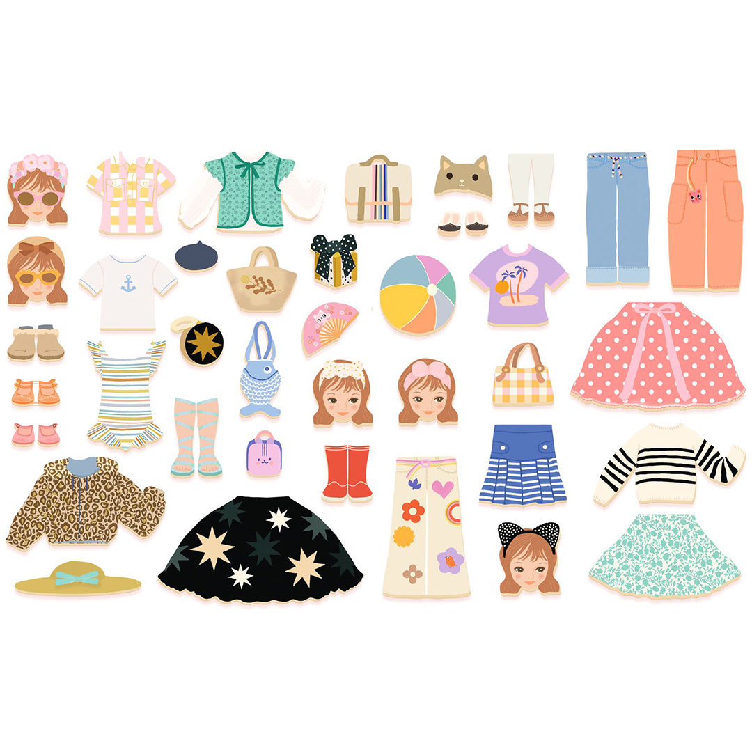 DJ03073 | djeco magneetset inzebox dressing - 38st | 6