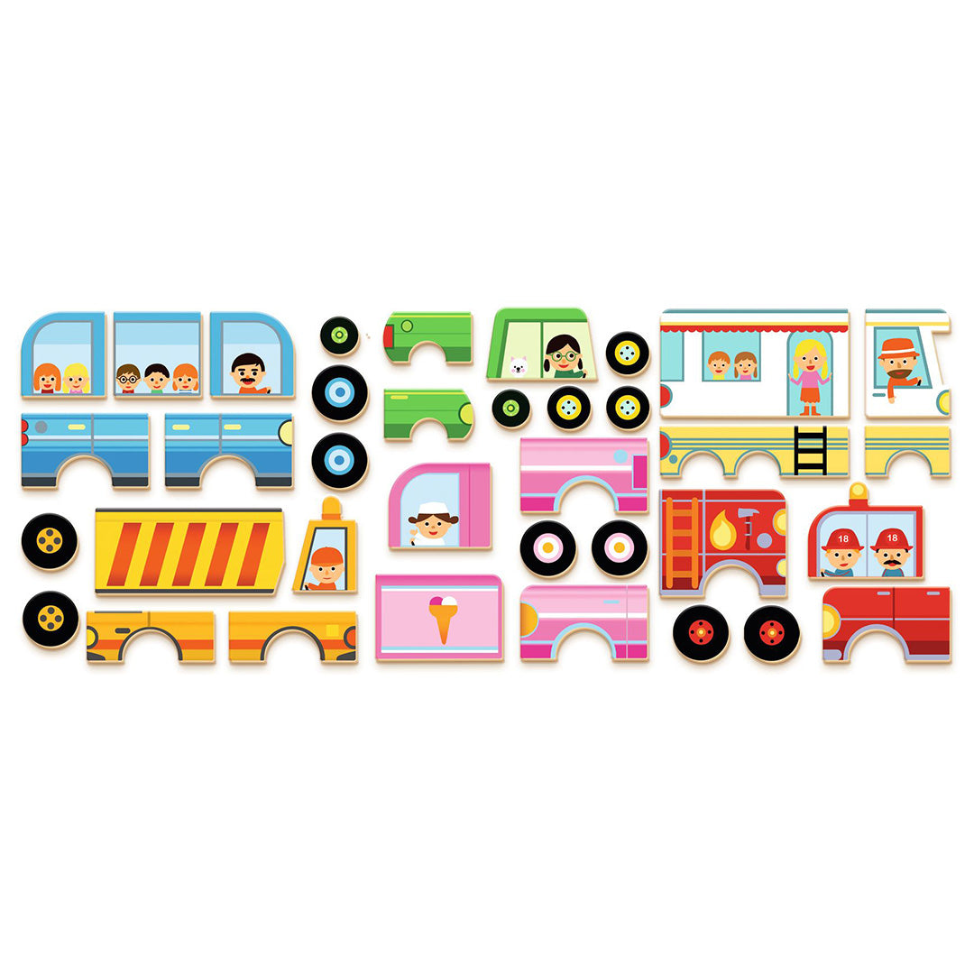 DJ03074 | djeco magneetset inzebox vehicles - 36st | 6