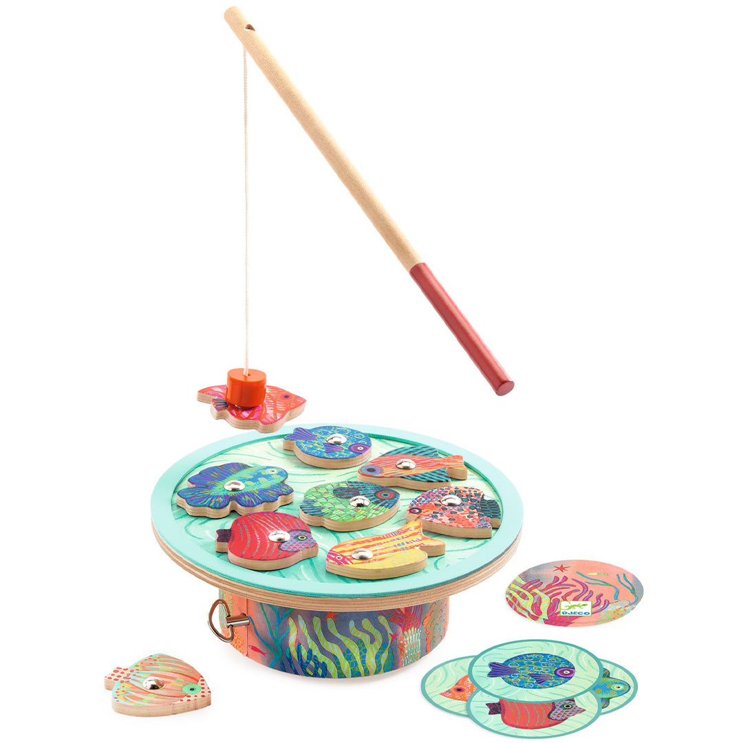 djeco magnetisch vispel en muziekdoosje dancingfish - tropic | DJ03190 | 0