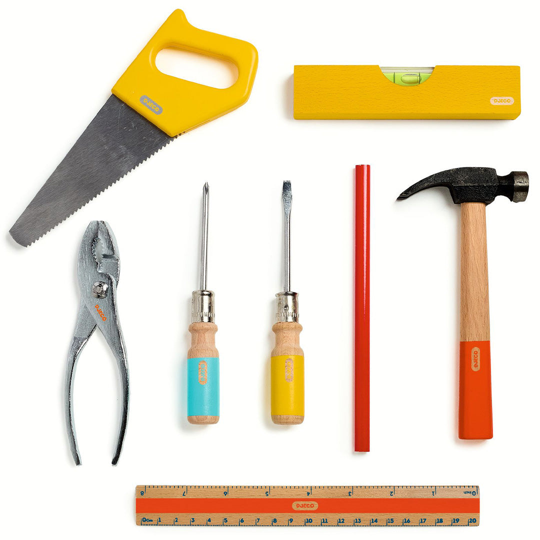 djeco gereedschapsset met kist maxi bricolo | DJ05531 | 