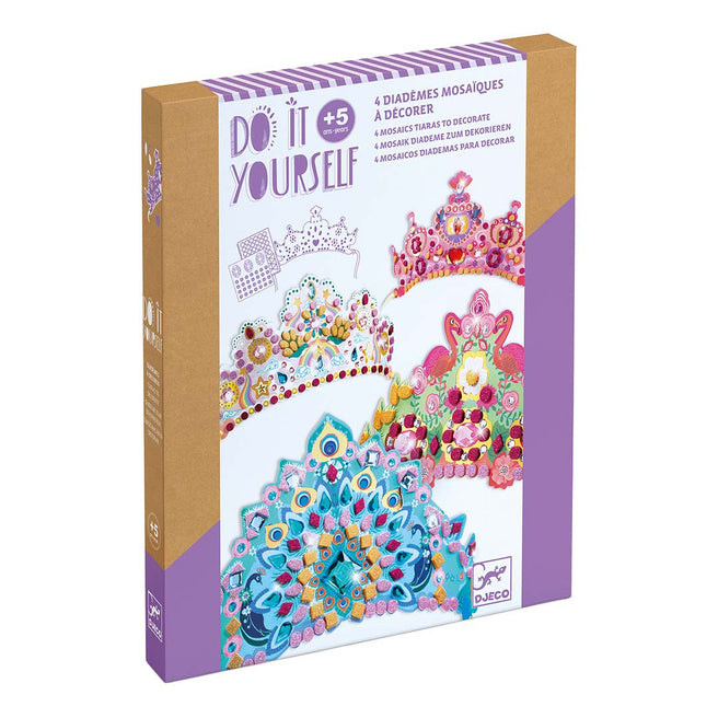 djeco kit créatif mosaïque diadèmes princesses