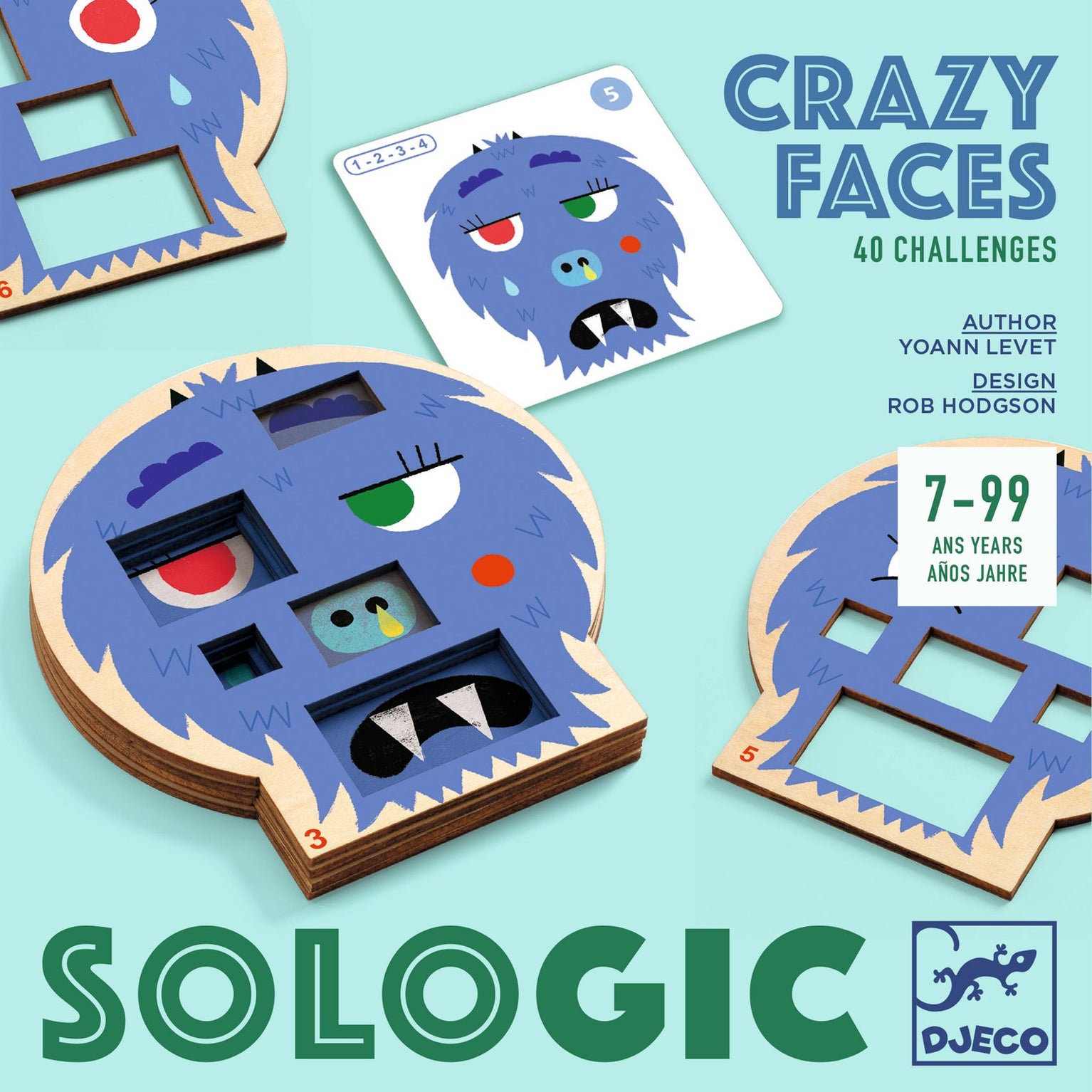 djeco jeu de logique sologic - crazy faces