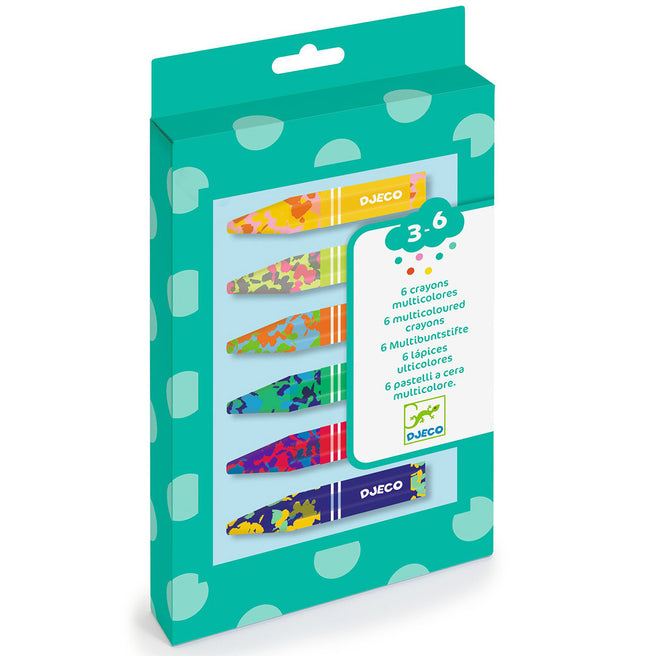 DJ09006 - djeco waskrijtjes meerkleurig - 6st