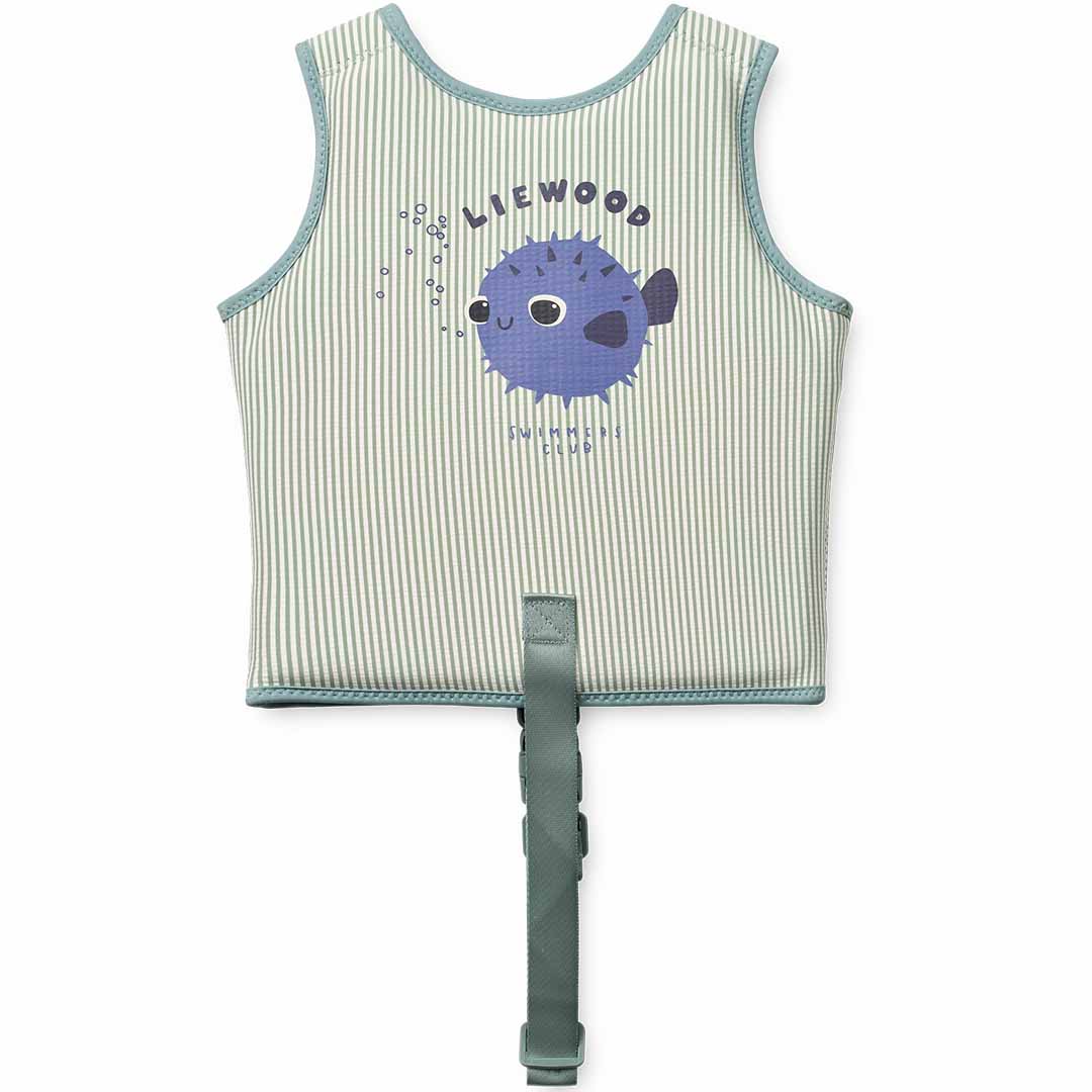 liewood zwemvest dove seersucker - peppermint - sandy - 11-15 kg | LW20739 | 2