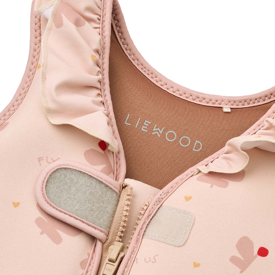liewood zwemvest dove met ruches - butterfly - apple blossom - 11-15 kg | LW20501 | 2