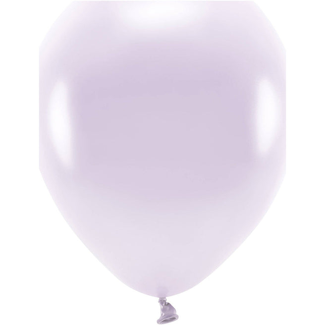 partydeco ballonnen metallic - lila - 30 cm - 10st | ECO30M-004-10 | 1
