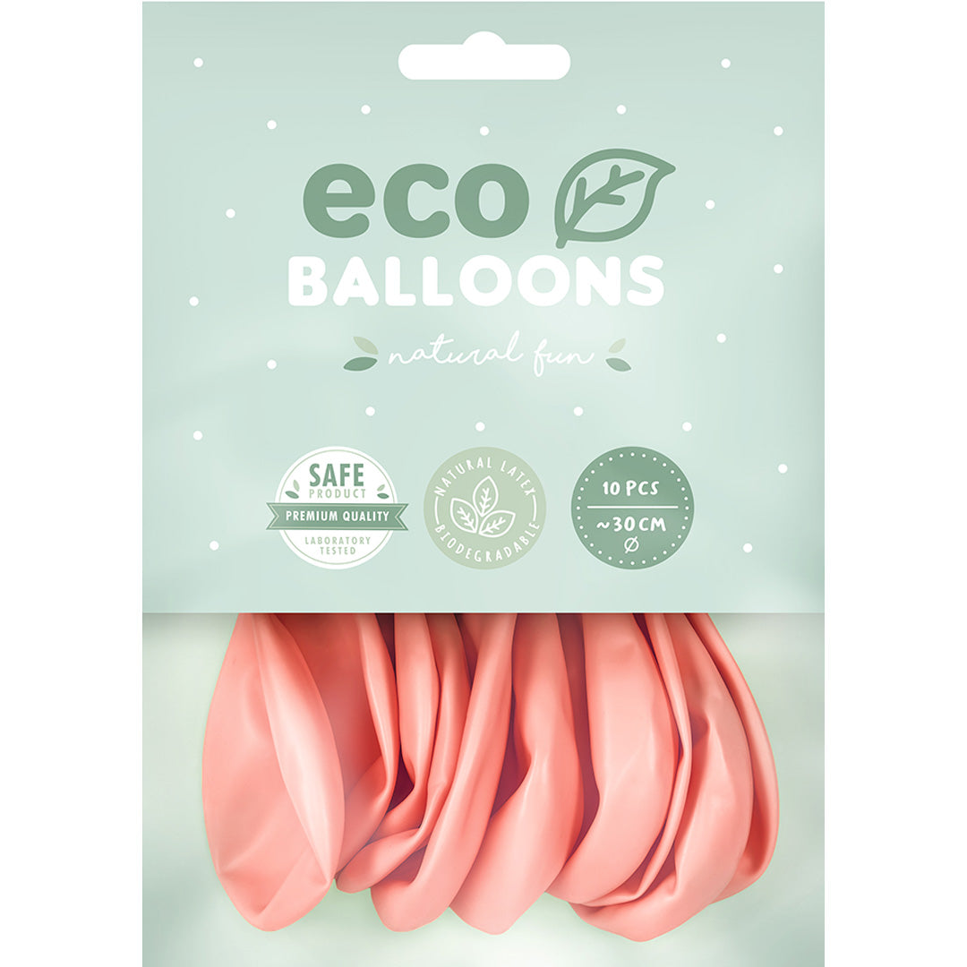 partydeco ballonnen metallic - rose goud - 30 cm - 10st | ECO30M-019R-10 | 3