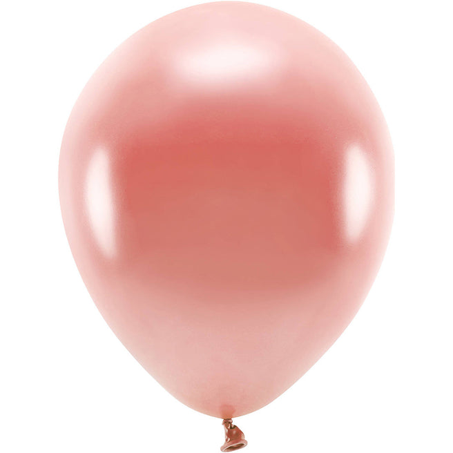 partydeco ballonnen metallic - rose goud - 30 cm - 10st | ECO30M-019R-10 | 1