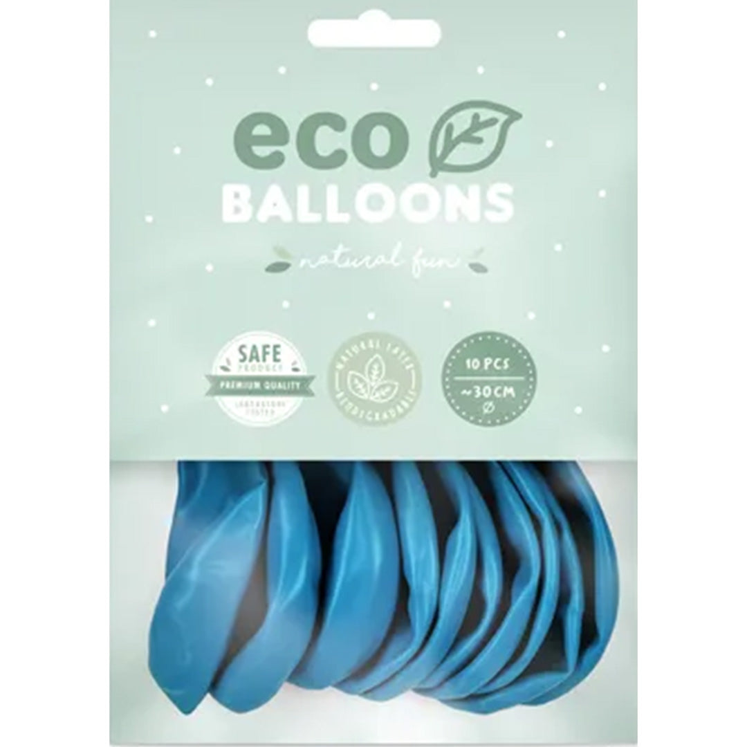 partydeco ballonnen pastel - licht blauw - 30 cm - 10st | ECO30P-001J-10 | 2