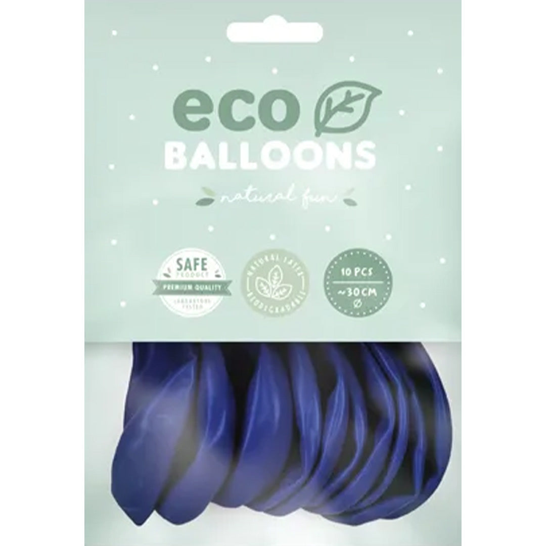 partydeco ballonnen pastel - navy blauw - 30 cm - 10st | ECO30P-074-10 2