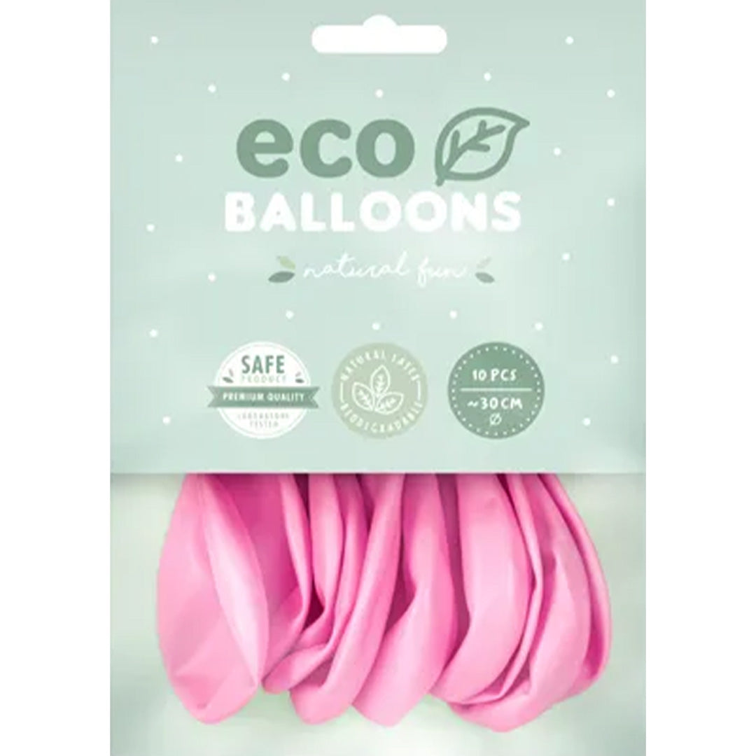 partydeco ballonnen pastel - roze - 30 cm - 10st | ECO30P-081-10 | 3