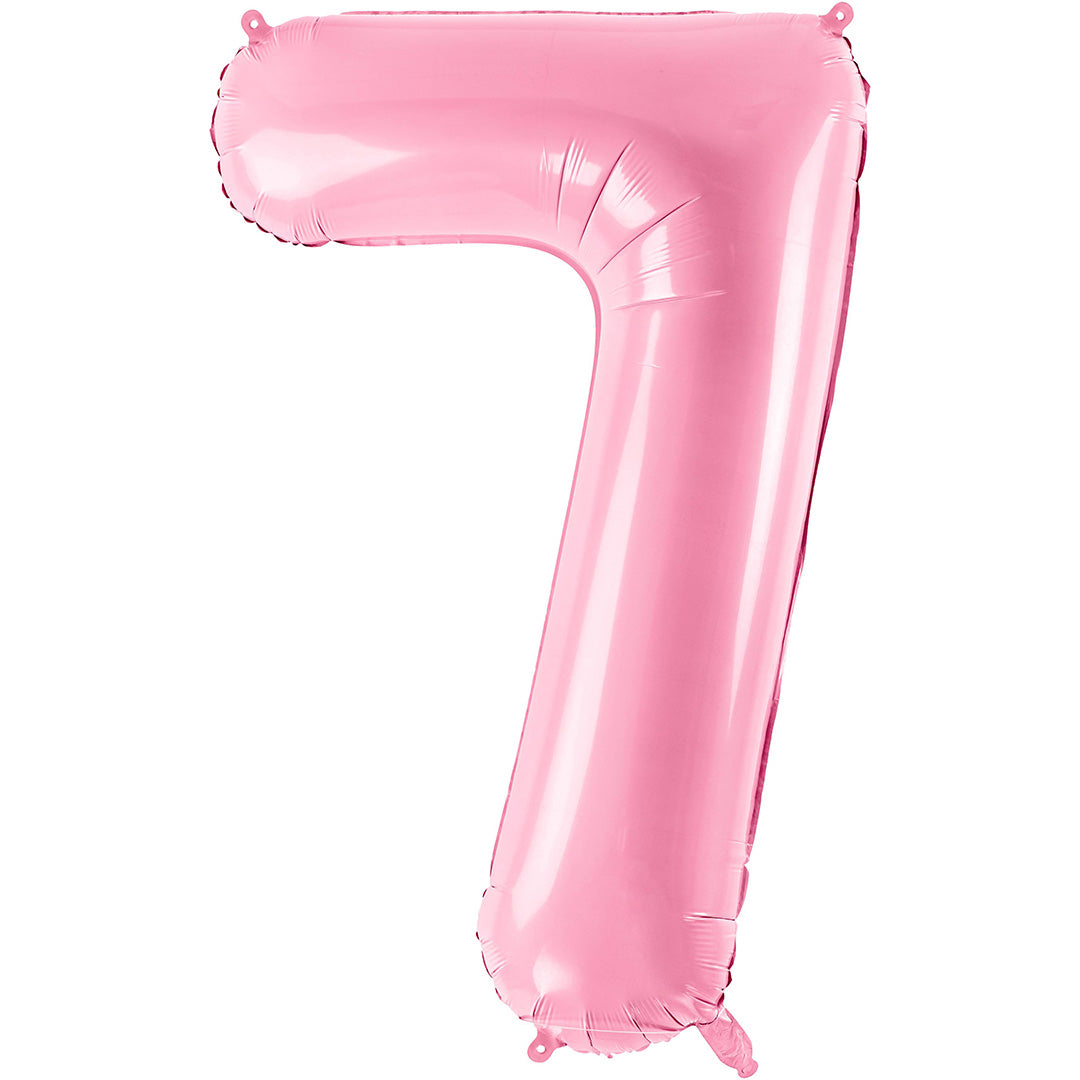 partydeco cijferballon 7 roze - 86 cm | FB1P-7-081 | 1