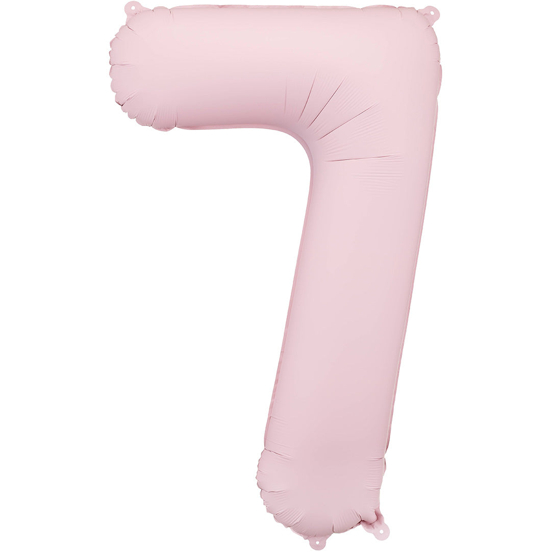 partydeco cijferballon 7 licht roze - 86 cm | FB1T-7-081J | 1