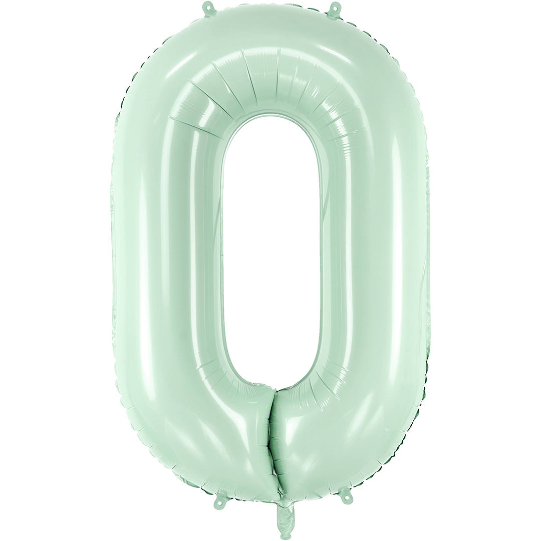 partydeco cijferballon 0 groen - 72 cm | FB230G-0-012 | 1