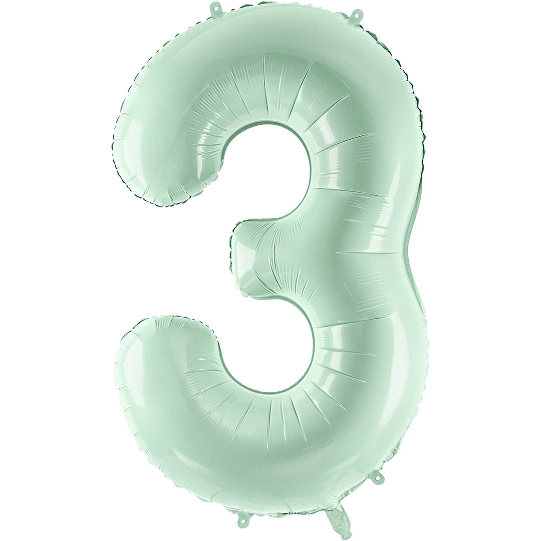 partydeco cijferballon 3 groen - 72 cm | FB230G-3-012 | 1