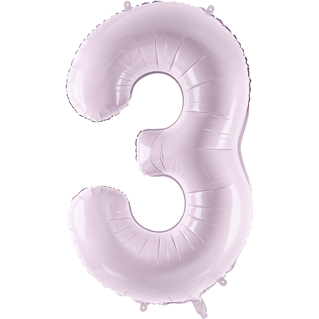 partydeco cijferballon 3 paars - 72 cm | FB230G-3-014 | 1
