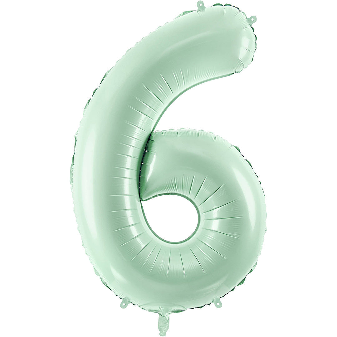 partydeco cijferballon 6 groen - 72 cm | FB230G-6-012 | 1