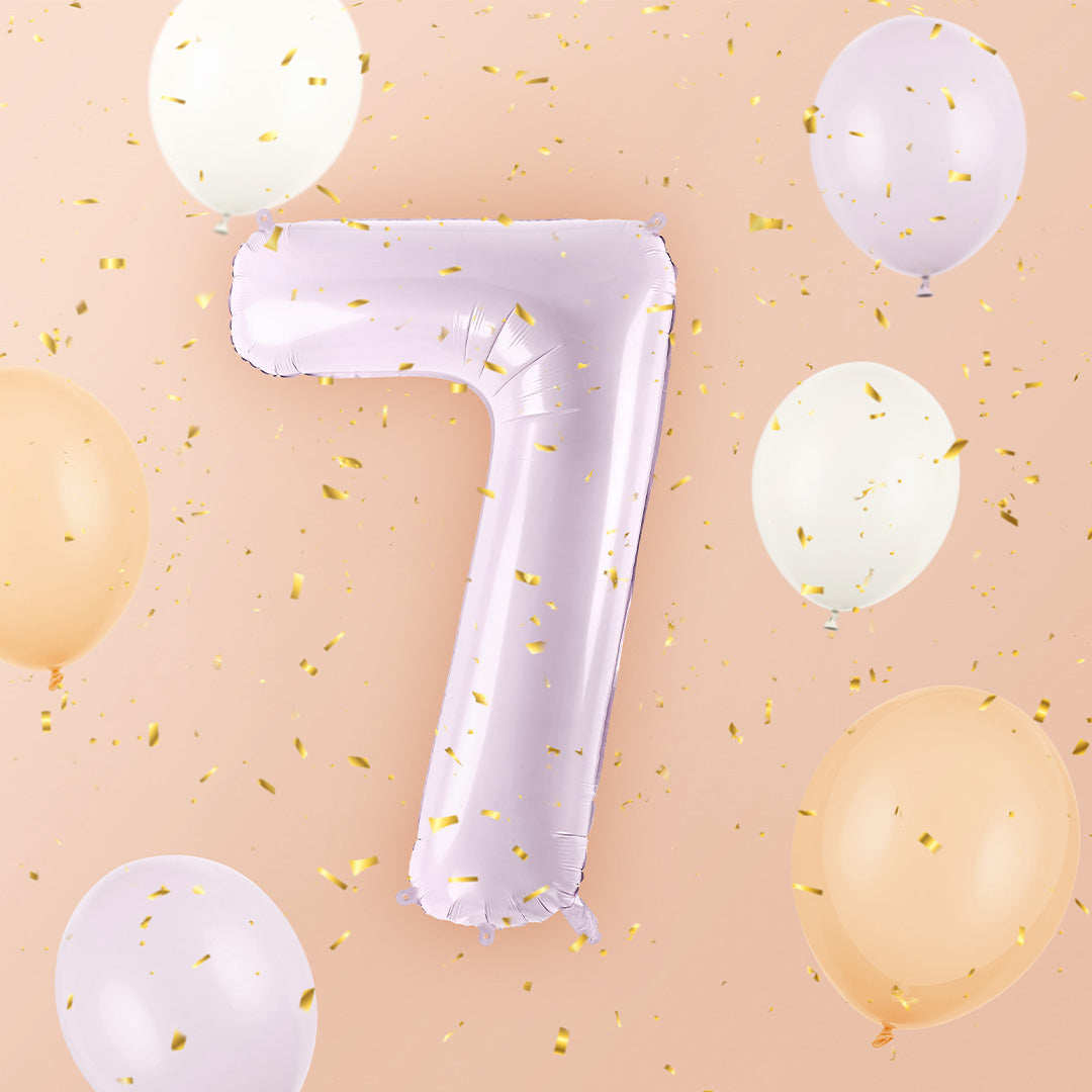 partydeco cijferballon 7 paars - 72 cm | FB230G-7-014 | 2