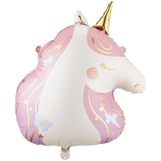 partydeco folieballon eenhoornhoofd - 61 cm | FB372 | 1