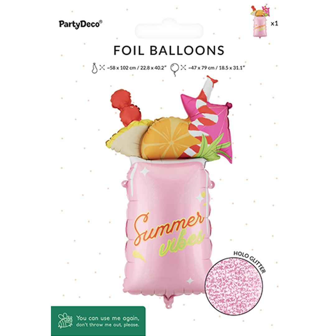 partydeco folieballon cocktail - 47x79 cm | FB416 | 4