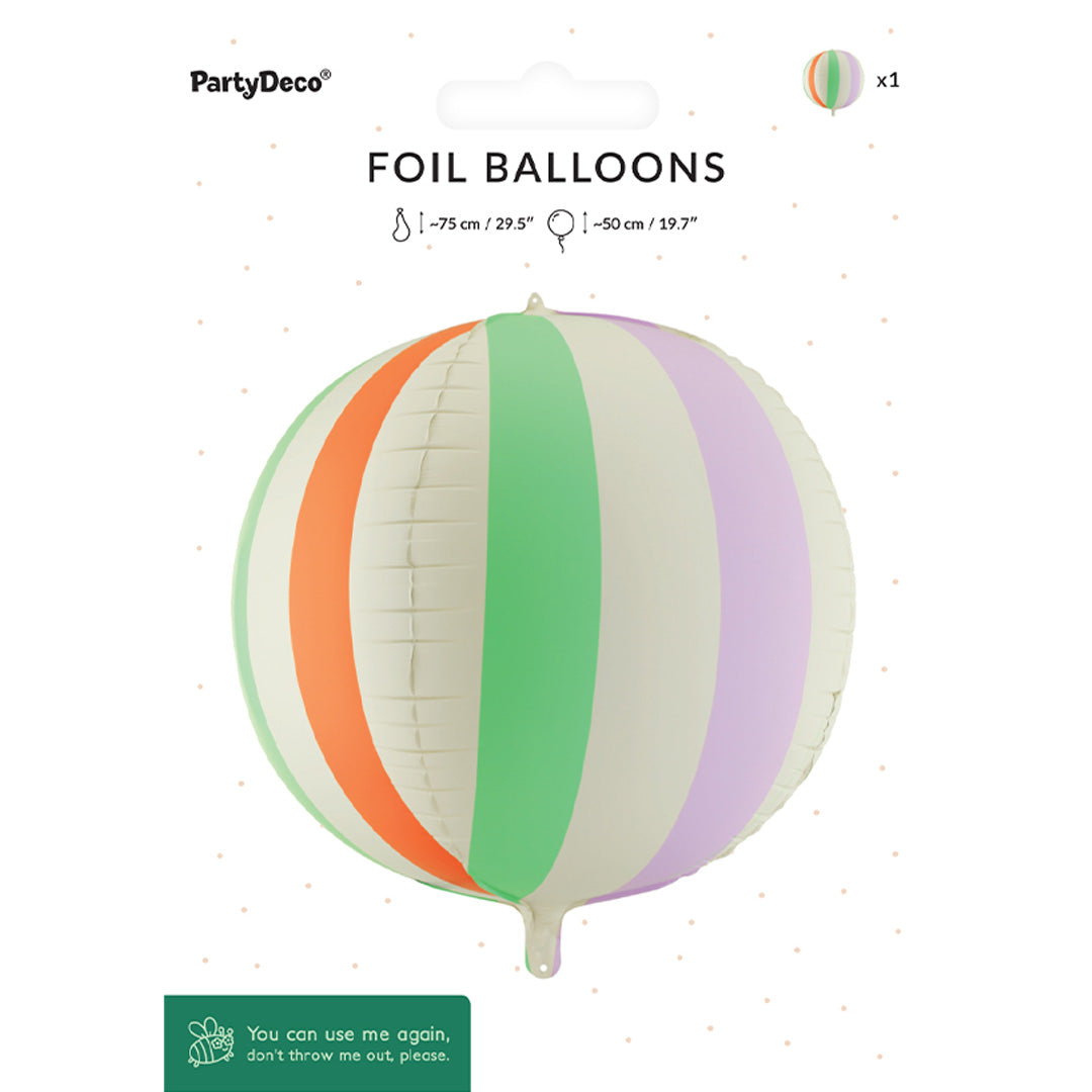 partydeco folieballon gestreept - 75 cm | FB418 | 4