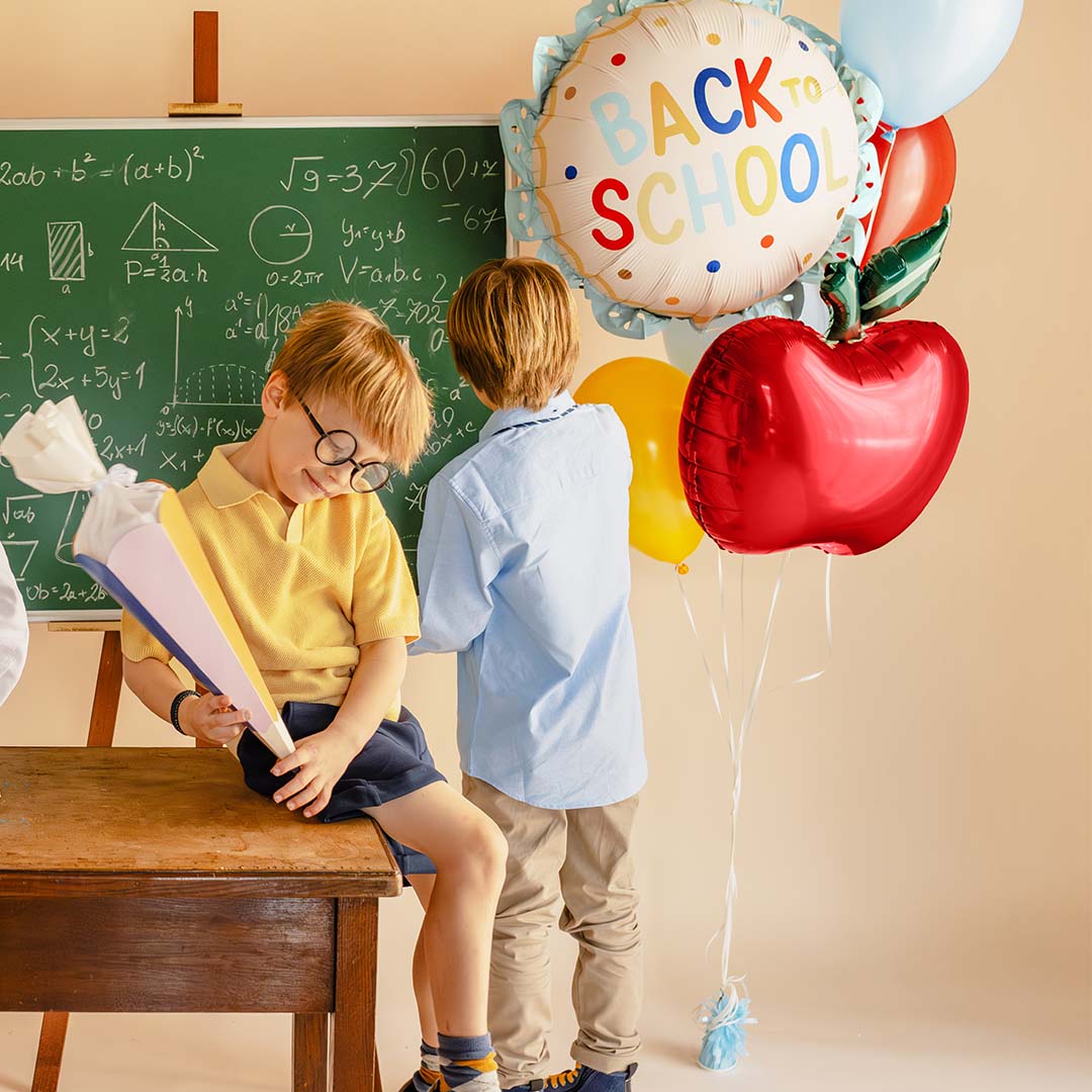 partydeco ballon en aluminium back to school - 52x52 cm