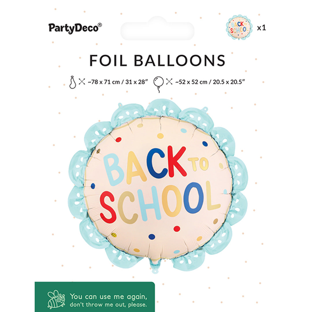 partydeco ballon en aluminium back to school - 52x52 cm