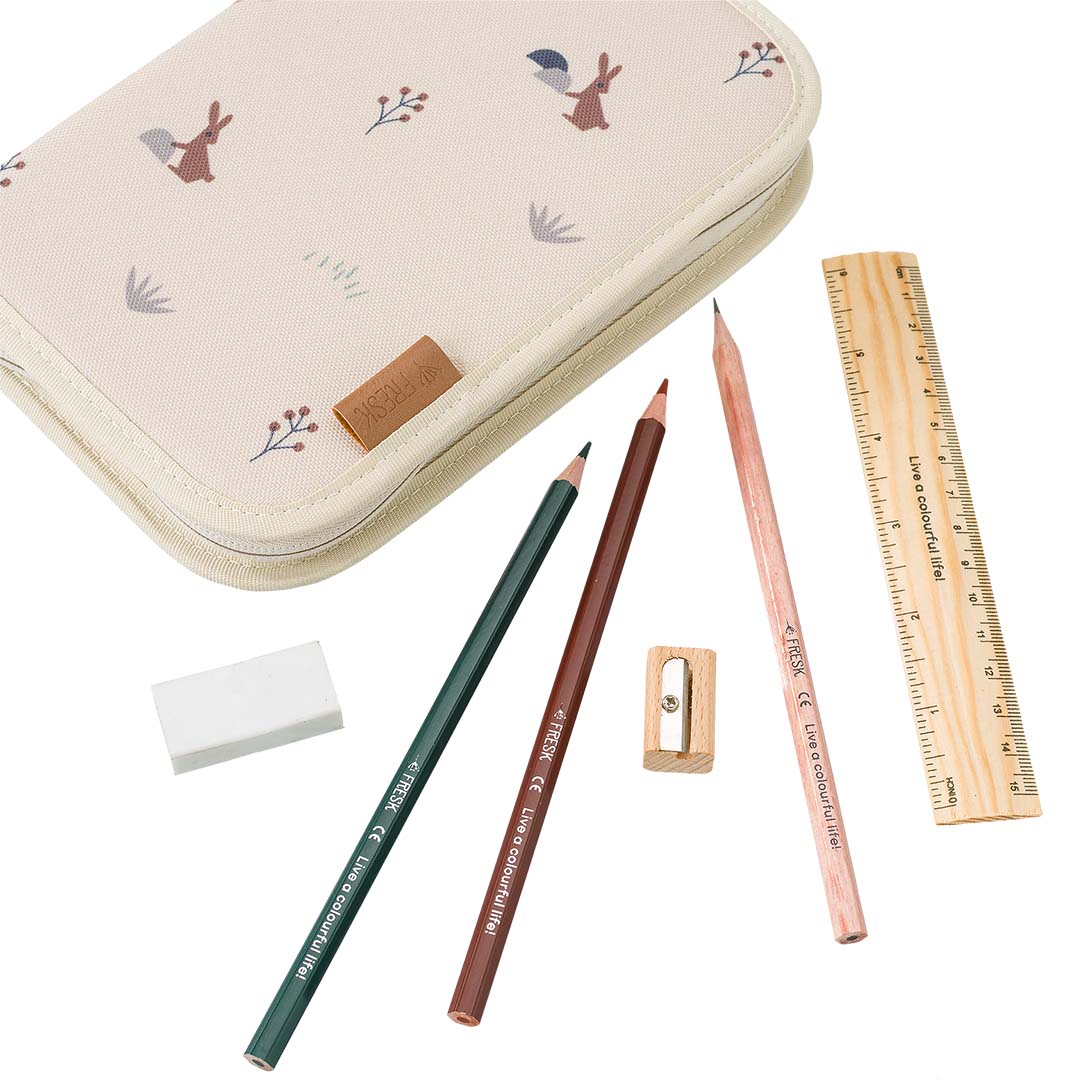 fresk etui met kleurpotloden - konijn - 17-delig | FB950-39 |  2