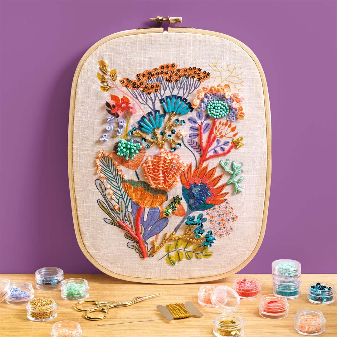 djeco coffret créatif atelier 58 - tissage de perles