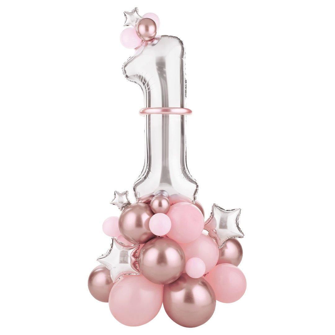 partydeco kit de ballons 1 - rose - 90x140 cm