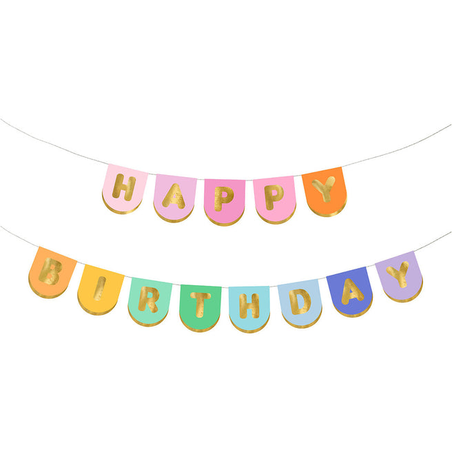 partydeco slinger happy birthday - mix - 163x12 cm | GRL116 | 1
