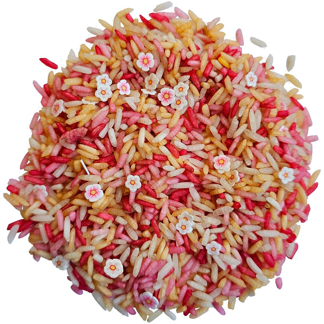 grennn speelrijst pink flower mix - 300 gram | 4800437969743 | 1