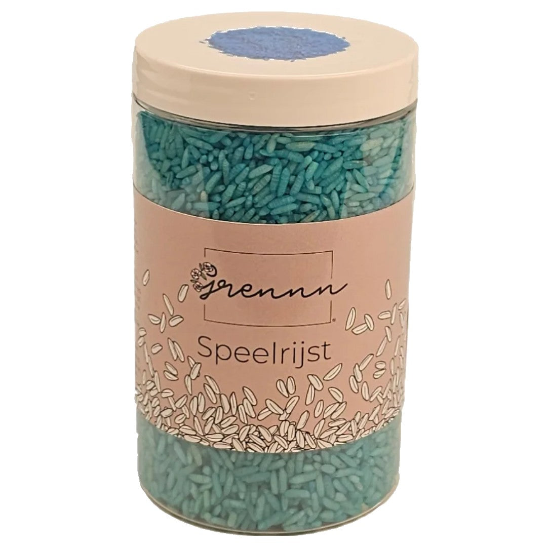 grennn speelrijst licht blauw - 300 gram | 4800437969385 | 2