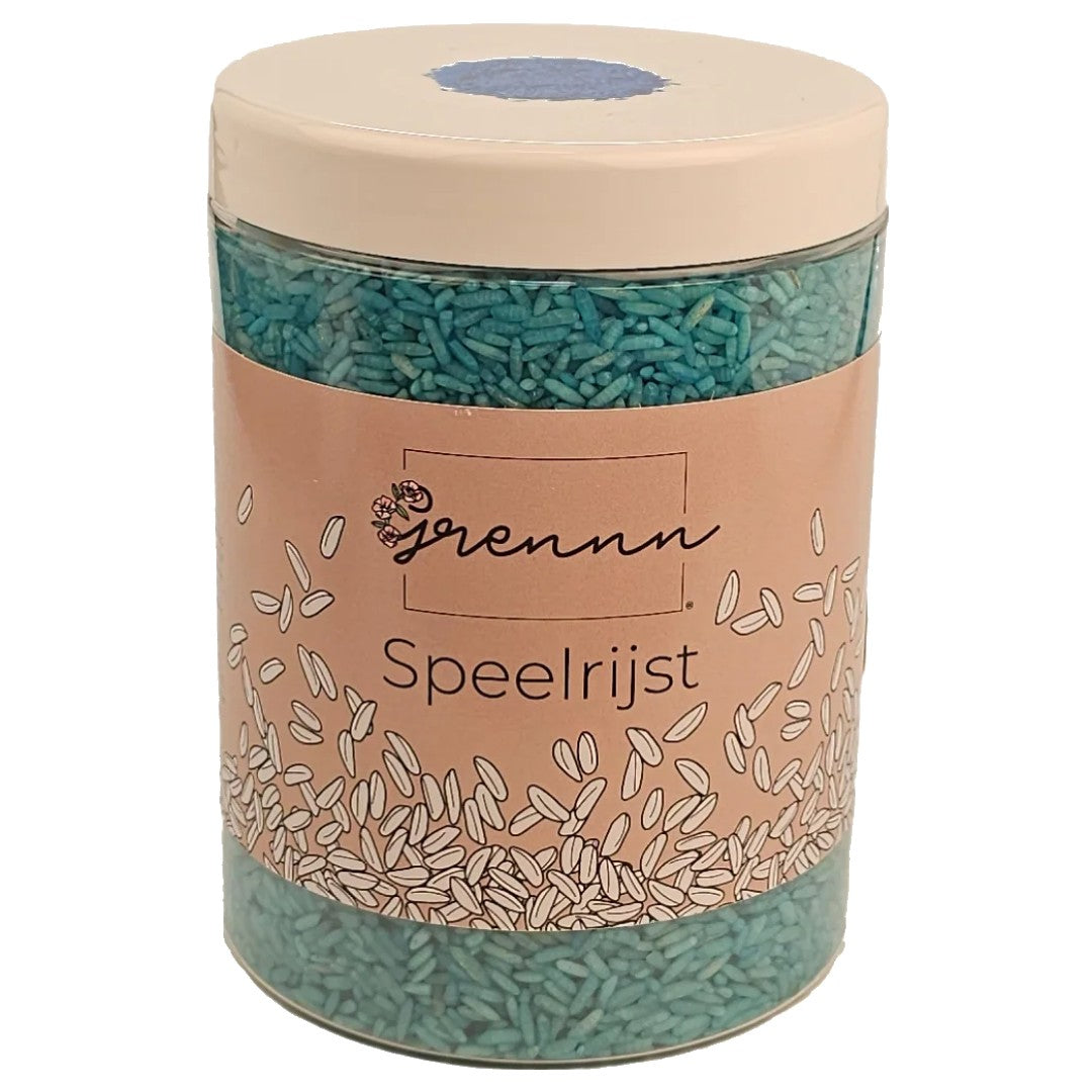 grennn speelrijst licht blauw - 750 gram | 4800437969392| 2