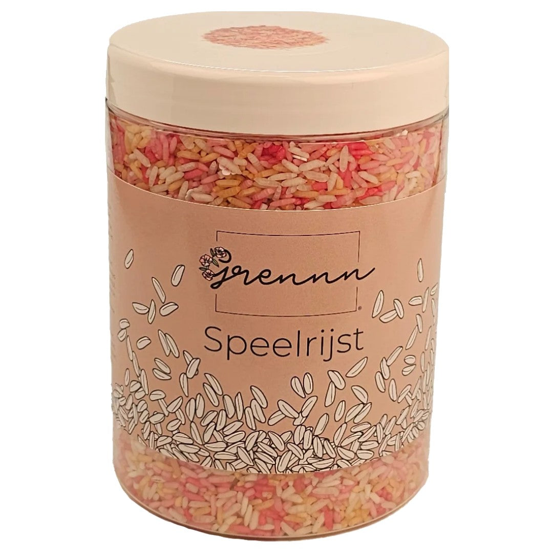 grennn speelrijst pink flower mix - 750 gram | 4800437969750 | 2