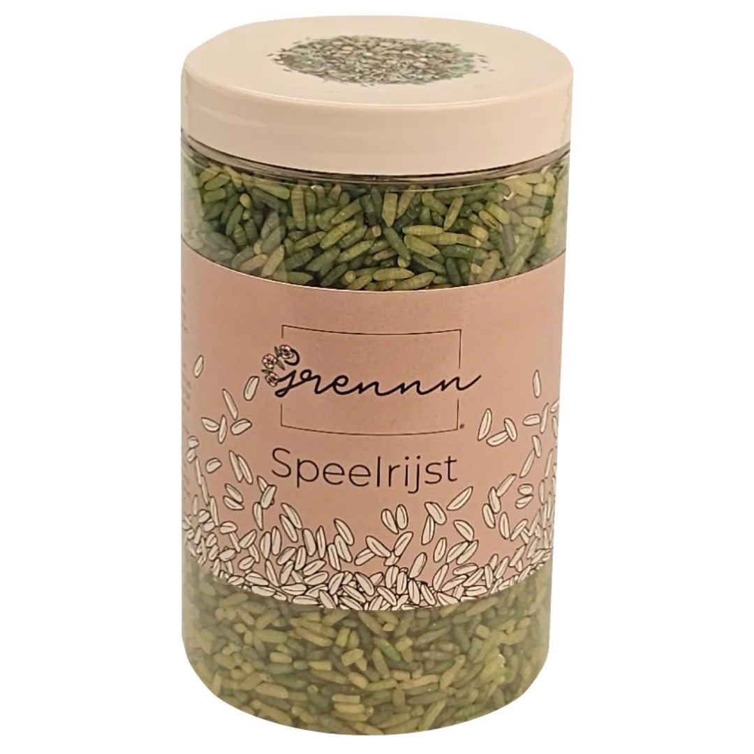 grennn speelrijst white flower mix - 300 gram | 4800437969729 | 2