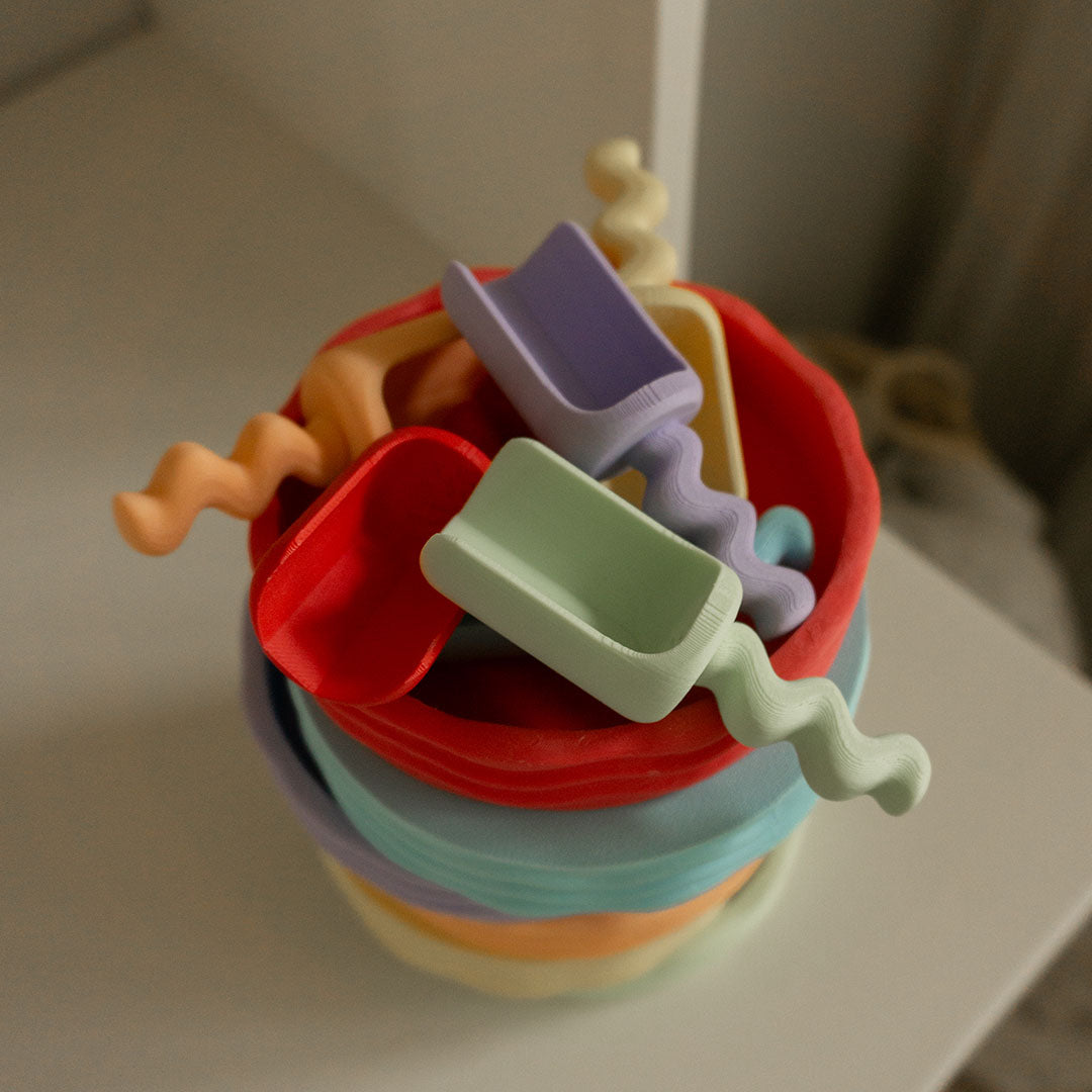 grennn schepje wave - pastel rood - 9 cm | GREN8785312011501 | 3