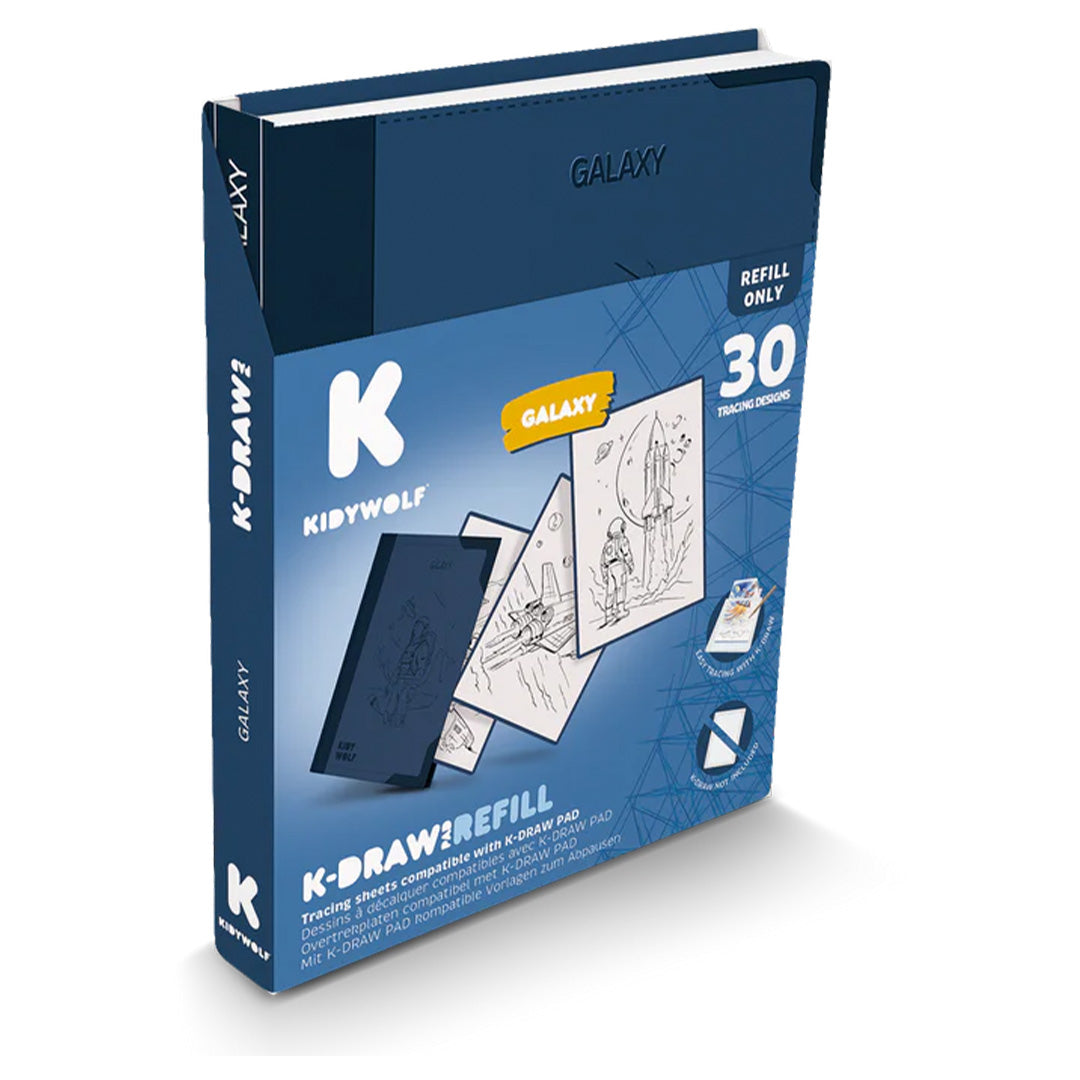 kidywolf extra tekenkaarten voor kidydraw pad - galaxy - 30st | K-DRAW-PAD-REFILL-GAL | 3