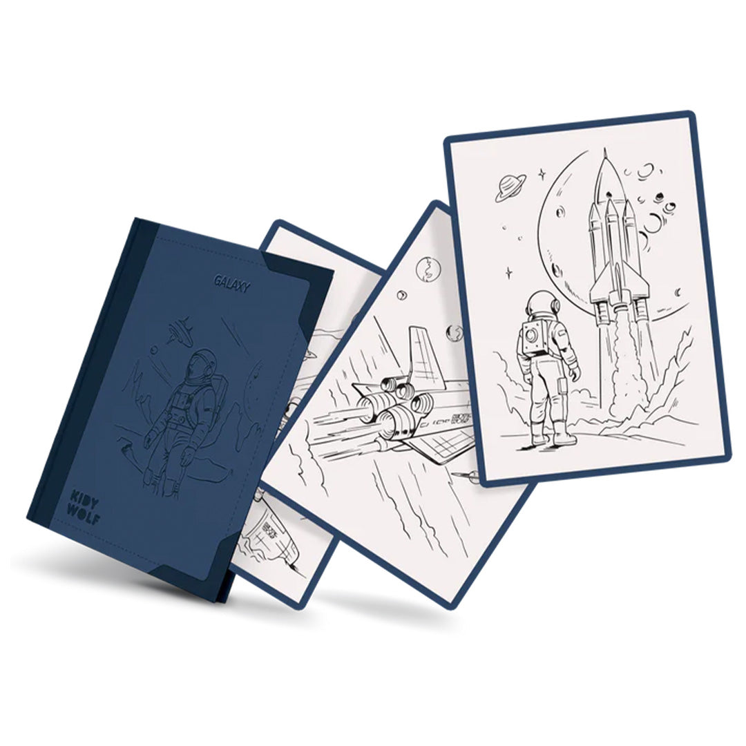 kidywolf extra tekenkaarten voor kidydraw pad - galaxy - 30st | K-DRAW-PAD-REFILL-GAL | 4