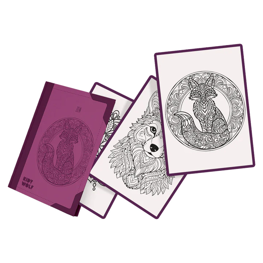 kidywolf extra tekenkaarten voor kidydraw pad - zen - 30st | K-DRAW-PAD-REFILL-ZEN | 3